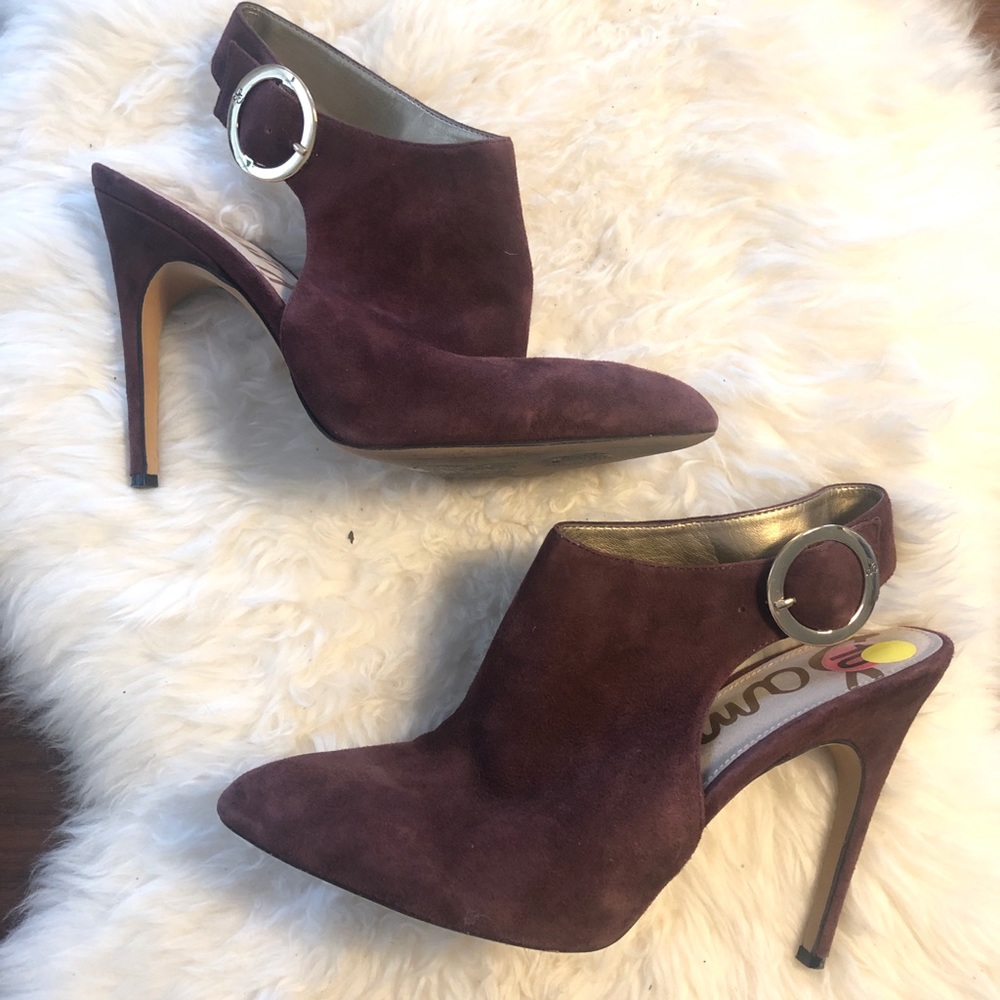 Sam Edelman Burgundy Slingbacks